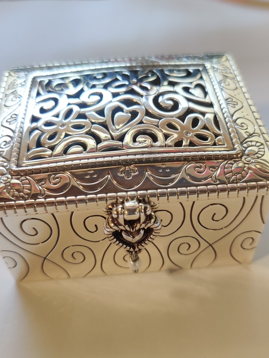 Brighton Accessories - Brighton Silver Gold Filigree Jewelry Box